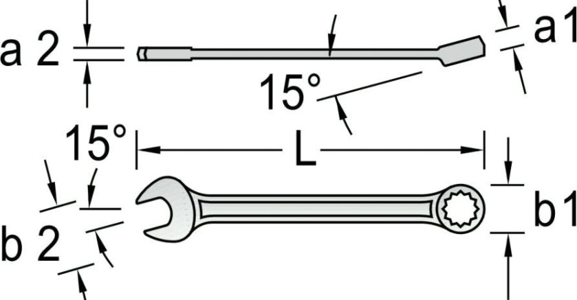 Ключ комбинированный Norgau тип N7L удлиненный 27 мм [060227027]