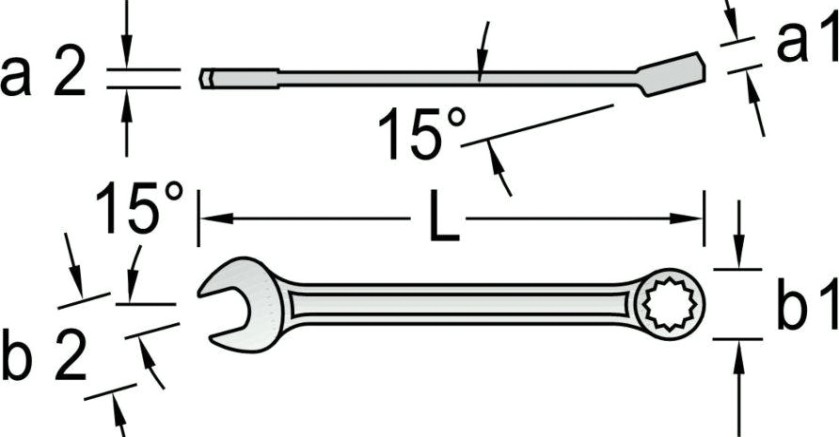 Ключ комбинированный Norgau тип N7L удлиненный 32 мм [060227032]