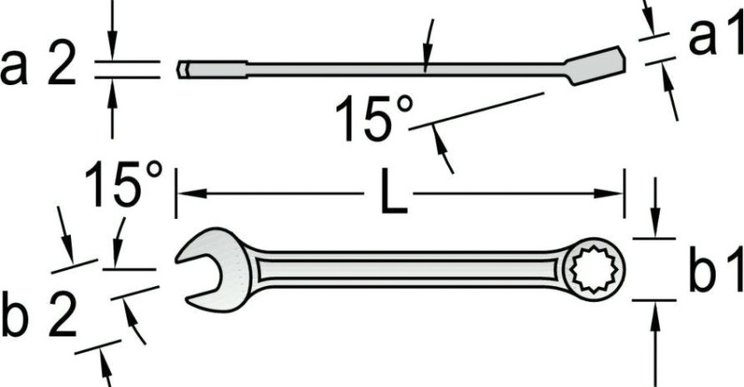 Ключ комбинированный Norgau тип N7L удлиненный 50 мм [060227050]