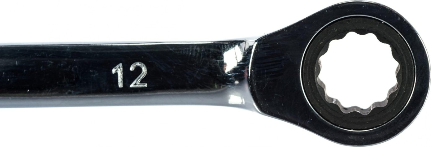 Ключ комбинированный REXANT 12-5807-1 трещоточный 12 мм, crv, зеркальный хром