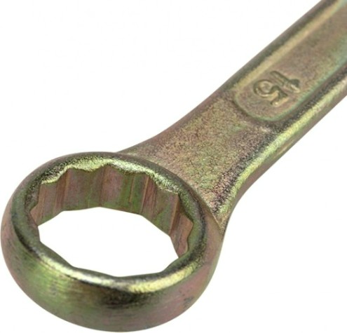 Ключ комбинированный REXANT 12-5810-2 15 мм, желтый цинк Ключ комбинированный REXANT 12-5810-2 15 мм, желтый цинк