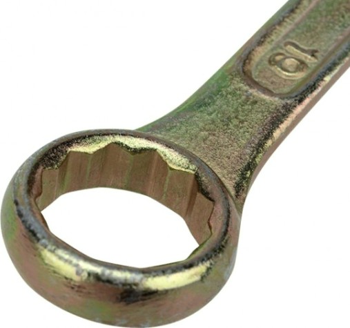 Ключ комбинированный REXANT 12-5813-2 19 мм, желтый цинк