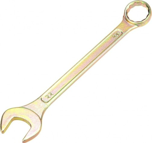 Ключ комбинированный REXANT 12-5814-2 22 мм, желтый цинк