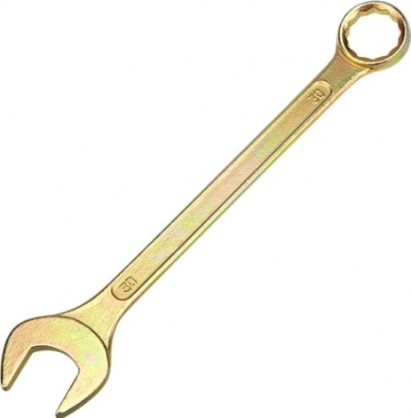 Ключ комбинированный REXANT 12-5817-2 30 мм, желтый цинк