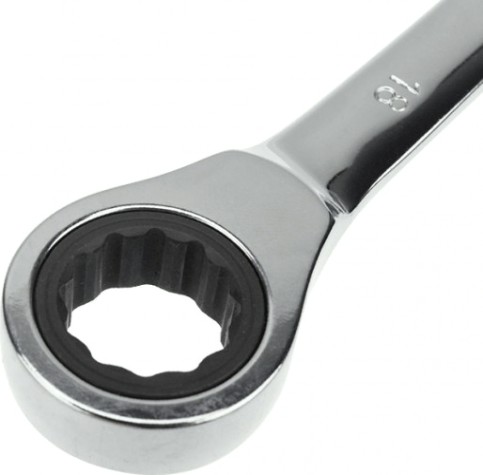 Ключ комбинированный REXANT 12-5819-1 трещоточный 18 мм, crv, зеркальный хром