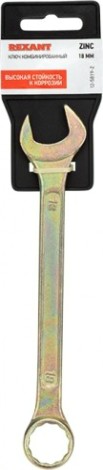 Ключ комбинированный REXANT 12-5819-2 18 мм, желтый цинк
