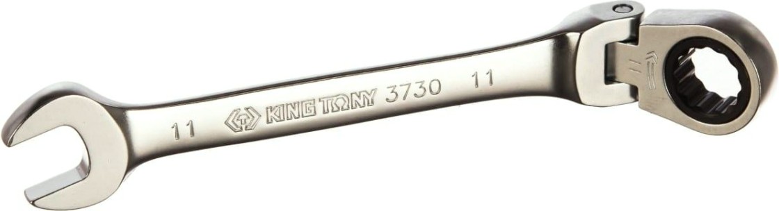 Ключ комбинированный трещоточный KING TONY с шарниром 11 мм [373011M]