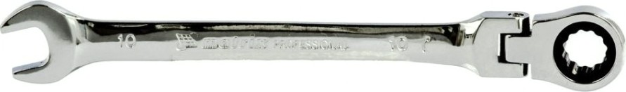 Ключ комбинированный трещоточный MATRIX 10мм, crv, шарнирный, зерк.хром. [14862]