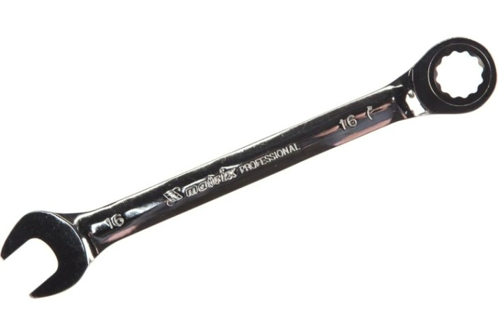 Ключ комбинированный трещоточный MATRIX 14809 16мм, CrV Ключ комбинированный трещоточный MATRIX 14809 16мм, CrV