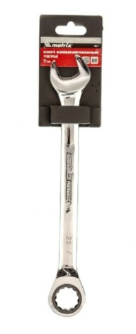 Ключ комбинированный трещоточный MATRIX 14814 22 мм, CrV