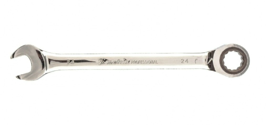 Ключ комбинированный трещоточный MATRIX 14815 24 мм, CrV Ключ комбинированный трещоточный MATRIX 14815 24 мм, CrV