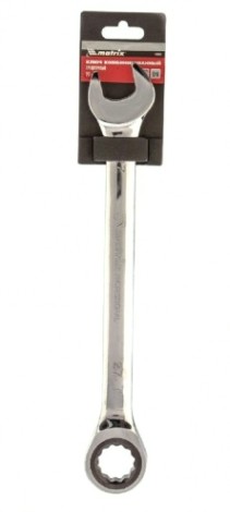 Ключ комбинированный трещоточный MATRIX 14816 27 мм, CrV Ключ комбинированный трещоточный MATRIX 14816 27 мм, CrV