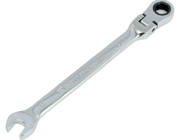 Ключ комбинированный трещоточный MATRIX 14860 8мм, CrV шарнирный Ключ комбинированный трещоточный MATRIX 14860 8мм, CrV шарнирный