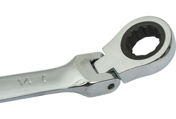 Ключ комбинированный трещоточный MATRIX 14866 14мм, CrV шарнирный