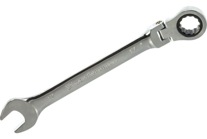 Ключ комбинированный трещоточный MATRIX 14869 17мм, CrV Ключ комбинированный трещоточный MATRIX 14869 17мм, CrV