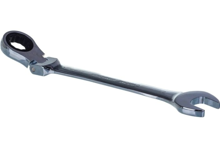 Ключ комбинированный трещоточный MATRIX 14872 27 мм, CrV шарнирный
