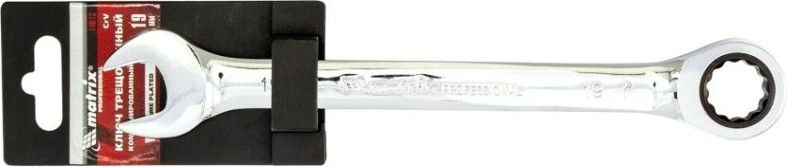 Ключ комбинированный трещоточный MATRIX 19мм, crv, зеркальный хром [14812]