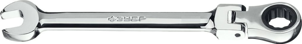 Ключ комбинированный трещоточный ЗУБР 27101-19 19 мм, с шарниром