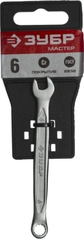 Ключ комбинированный ЗУБР МАСТЕР гаечный 6 мм, [27087-06_z01]