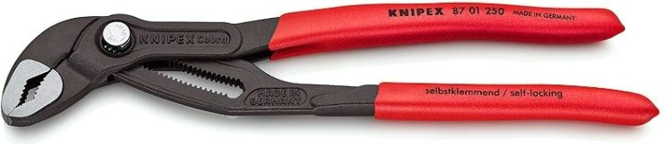 Ключ переставной KNIPEX 8701250SB cobra 250 мм с фиксатором [KN-8701250SB]