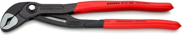 Ключ переставной KNIPEX 8701300SB cobra 300 мм с фиксатором [KN-8701300SB]