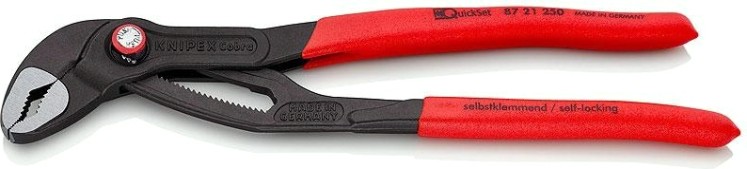 Ключ переставной KNIPEX 8721250SB cobra quickset 250 мм с фиксатором [KN-8721250SB]