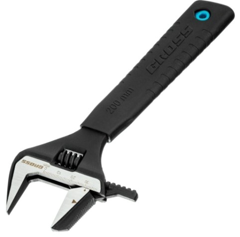 Ключ разводной GROSS 15572 переставная губка, 200 мм