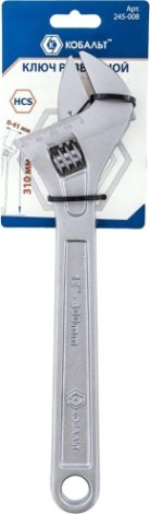 Ключ разводной Кобальт 245-008 310 мм, ширина захвата 41 мм. Ключ разводной Кобальт 245-008 310 мм, ширина захвата 41 мм.