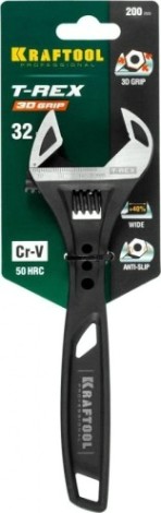 Ключ разводной KRAFTOOL T-REX силовой 200 / 32 мм, [27254-20]