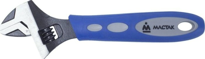 Ключ разводной МАСТАК 200 мм эргономичная ручка, держатель 020-10200H [020-10200H]