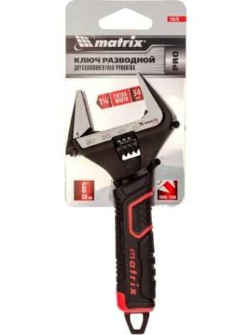Ключ разводной MATRIX 15576 тонкие губки, фосфатированный, 150 мм CrV, PRO