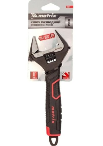 Ключ разводной MATRIX 15577 тонкие губки, фосфатированный, 200 мм CrV, PRO