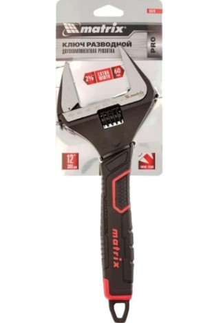 Ключ разводной MATRIX 15579 тонкие губки, фосфатированный, 300 мм CrV, PRO