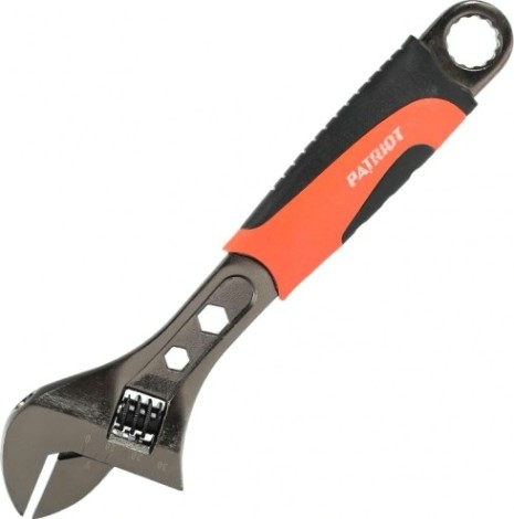 Ключ разводной PATRIOT AWF-250 обрезиненная ручка, 250 / 30 мм [350002025]
