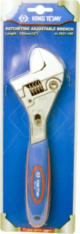 Ключ разводной с трещоточным механизмом KING TONY 3631-10R