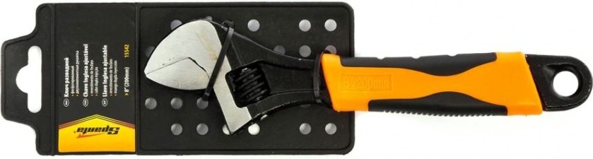 Ключ разводной Sparta 200 мм двухкомпонентная рукоятка 15542 [15542]