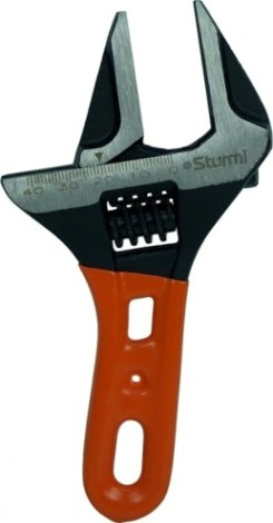 Ключ разводной Sturm 1045-28-155 c короткой ручкой 155мм, зев 41мм, crv