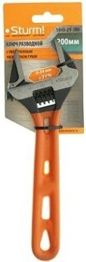 Ключ разводной Sturm 1045-29-200 200мм, crv сталь, увеличенный зев 34мм Ключ разводной Sturm 1045-29-200 200мм, crv сталь, увеличенный зев 34мм