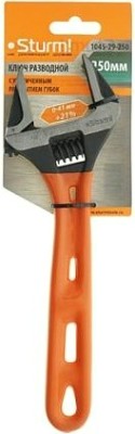 Ключ разводной Sturm 1045-29-250 250мм, crv сталь, увеличенный зев 41мм Ключ разводной Sturm 1045-29-250 250мм, crv сталь, увеличенный зев 41мм