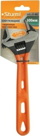 Ключ разводной Sturm 1045-29-300 300мм, crv сталь, увеличенный зев 46мм
