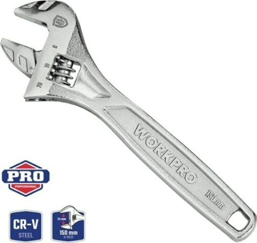 Ключ разводной WORKPRO WP272007 для высоких нагрузок 30х200мм Ключ разводной WORKPRO WP272007 для высоких нагрузок 30х200мм