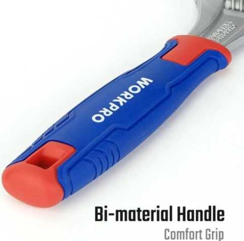Ключ разводной WORKPRO WP272014 2-в-1 42х200мм с функцией трубного ключа