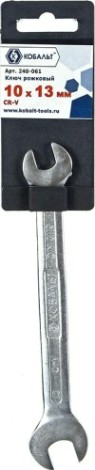 Ключ рожковый Кобальт 248-061 10x13 мм cr-v Ключ рожковый Кобальт 248-061 10x13 мм cr-v