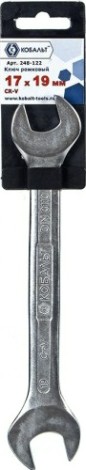 Ключ рожковый Кобальт 248-122 17x19 мм cr-v Ключ рожковый Кобальт 248-122 17x19 мм cr-v