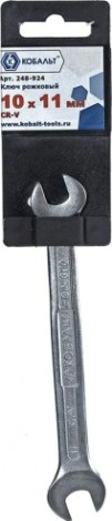 Ключ рожковый Кобальт 248-924 10x11 мм cr-v Ключ рожковый Кобальт 248-924 10x11 мм cr-v