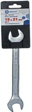 Ключ рожковый Кобальт 248-948 18x21 мм cr-v Ключ рожковый Кобальт 248-948 18x21 мм cr-v