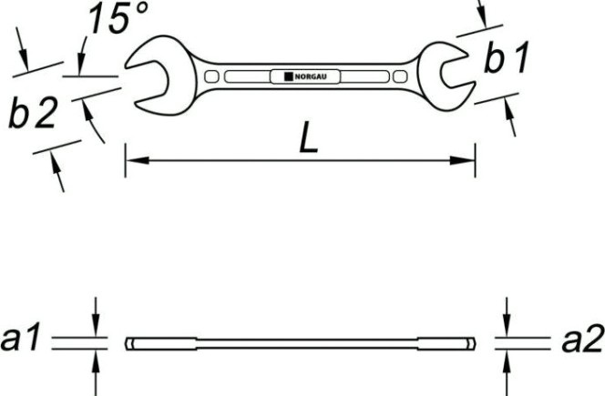 Ключ рожковый Norgau тип N6 32 х 36 мм 060107262 [060107262]