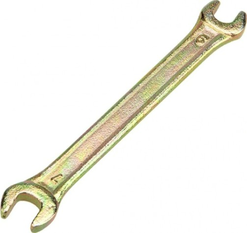 Ключ рожковый REXANT 12-5821-2 6х7 мм, желтый цинк