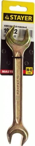 Ключ рожковый STAYER MASTER гаечный 19x22 мм, [27038-19-22]