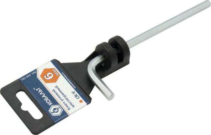 Ключ шестигранный Кобальт 649-783 угловой 6 мм cr-v